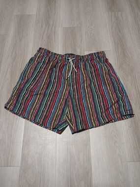 Maamgic Multicolor Striped Swim Trunks Men‎ Large